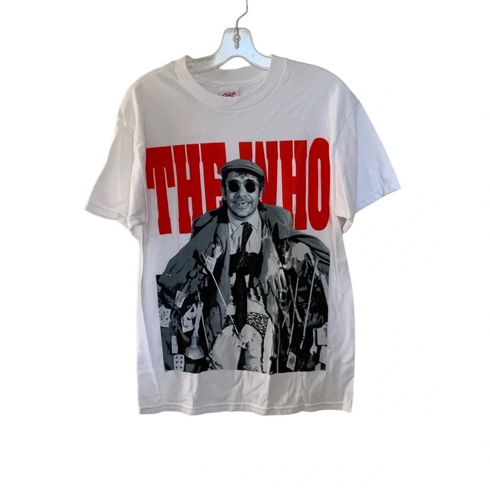 The Who Getting in Tune Graphic Band Tee Shirt Official Licensed White Red Black - Picture 1 of 10